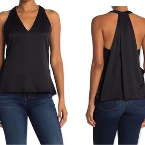 Ramy Brook Daisy V Neck Flowy Navy Tank